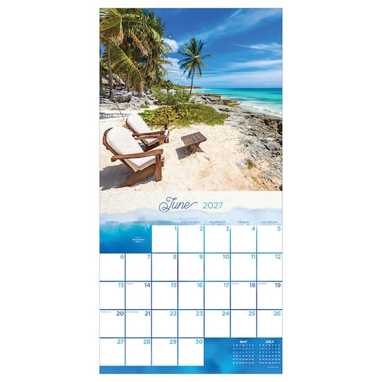 2027 Tropical Escapes Wall Calendar